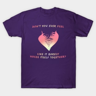 Pastel Goth heart that barely holds T-Shirt